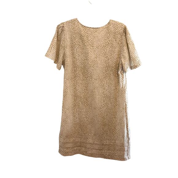 Original Nicole Miller M Dress Sheath Neutral Animal Print Flutter Sleeve Summer - Picture 2 of 7
